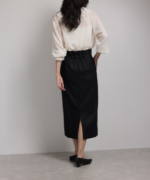 ROPE'（ロペ）の「[美人スカート]ウールレーヨンポケット付きタイトスカート(無地)/イージーケア・セットアップ対応（スカート・レディース・ベージュ/ブラック・36/38/40）」の3枚目の写真