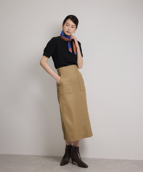 ROPE'（ロペ）の「[美人スカート]ウールレーヨンポケット付きタイトスカート(無地)/イージーケア・セットアップ対応（スカート・レディース・ベージュ/ブラック・36/38/40）」の12枚目の写真