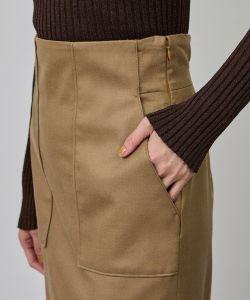 ROPE'（ロペ）の「[美人スカート]ウールレーヨンポケット付きタイトスカート(無地)/イージーケア・セットアップ対応（スカート・レディース・ベージュ/ブラック・36/38/40）」の8枚目の写真