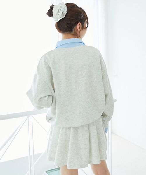 MAJESTIC LEGON(マジェスティックレゴン)の「レイヤード風スウェットセットアップ(ワンピース・レディース・ネイビー/オートミール/ブラウン・MEDIUM)」の9枚目の写真