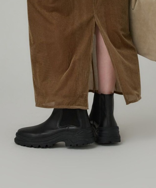 MOHI ショートブーツ37 MOHI ピンクベージュ ショートブーツ 37 MOHI＞レザー