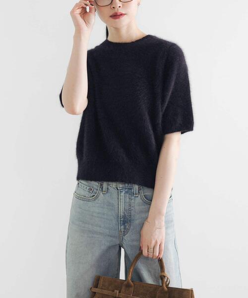 URBAN RESEARCH（アーバンリサーチ）の「FOX/CASHMEREハーフスリーブニット（ニット/セーター・レディース・ネイビー/カーキ/オフホワイト・FREE）」の3枚目の写真