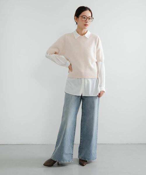 URBAN RESEARCH（アーバンリサーチ）の「FOX/CASHMEREハーフスリーブニット（ニット/セーター・レディース・ネイビー/カーキ/オフホワイト・FREE）」の9枚目の写真