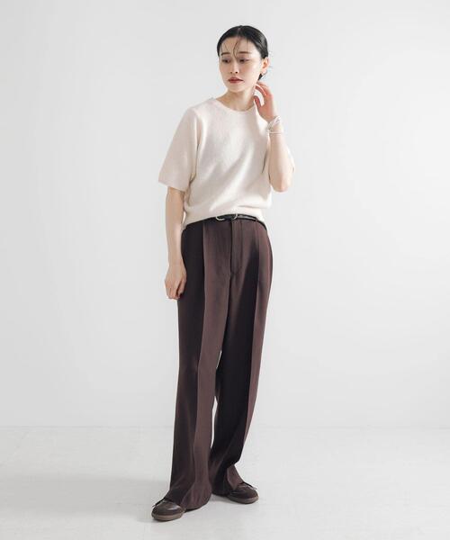 URBAN RESEARCH（アーバンリサーチ）の「FOX/CASHMEREハーフスリーブニット（ニット/セーター・レディース・ネイビー/カーキ/オフホワイト・FREE）」の10枚目の写真