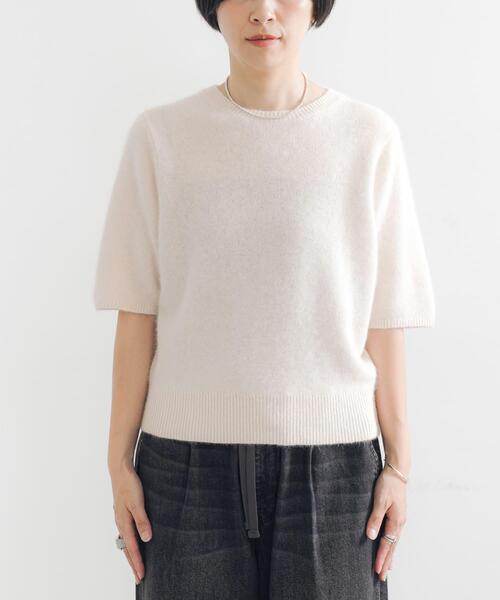 URBAN RESEARCH（アーバンリサーチ）の「FOX/CASHMEREハーフスリーブニット（ニット/セーター・レディース・ネイビー/カーキ/オフホワイト・FREE）」の11枚目の写真