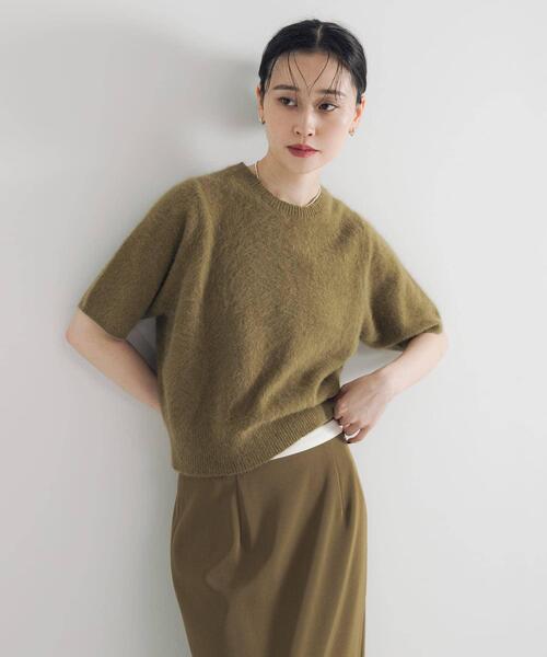 URBAN RESEARCH（アーバンリサーチ）の「FOX/CASHMEREハーフスリーブニット（ニット/セーター・レディース・ネイビー/カーキ/オフホワイト・FREE）」の16枚目の写真