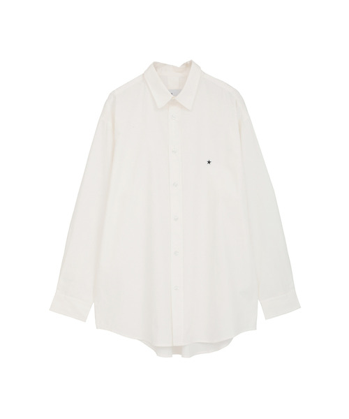 CONVERSE TOKYO(コンバーストウキョウ)の「STAR★ ONEPOINT OVERSIZED SHIRT(シャツ/ブラウス・レディース・ブルー/ベージュ/ホワイト/サックスブルー/ブラック・FREE)」の1枚目の写真