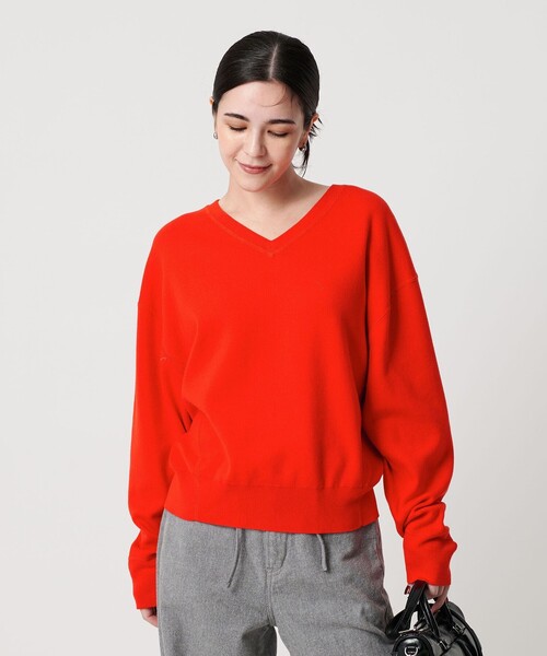 ビューティー＆ユース ユナイテッドアローズ（BEAUTY&YOUTH）/ソフトコットン Vネック スムース ニットプルオーバー ウォッシャブル ソフトコットン Vネック スムース ニットプルオーバー ウォッシャブル