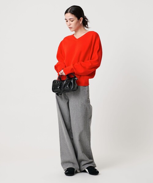 BEAUTY&YOUTH UNITED ARROWS（ビューティーアンドユースユナイテッドアローズ）の「ソフトコットン Vネック スムース ニットプルオーバー ウォッシャブル（ニット/セーター・レディース・オレンジ/ベージュ/ダークグレー/その他2/ナチュラル/シャーベット・FREE）」の18枚目の写真