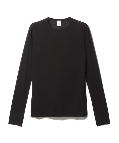 ESTNATION(エストネーション)の「GOOD PEOPLE GOOD STITCHING GOOD PRODUCT for ESTNATION / Fresca zero Jersey シアーカットソー(Tシャツ/カットソー・レディース・ホワイト/ブラウン/ブラック/グレイッシュベージュ・FREE)」の3枚目の写真