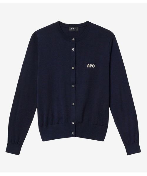 A.P.C.（アーペーセー）の「CARDIGAN 406  /25A（ニット/セーター・レディース・グレー系その他/ダークブルー・M/L/S）」の2枚目の写真