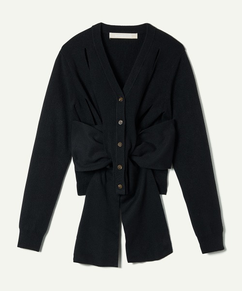 leinwande（ラインヴァンド）の「Ribbon Tie Cardigan / リボンタイカーディガン（カーディガン/ボレロ・レディース・グレー/グリーン/ブラック・ONE SIZE）」の17枚目の写真