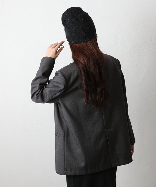 COLONY 2139(コロニートゥーワンスリーナイン)の「ラメニット帽(ニットキャップ/ビーニー・レディース・カーキ/ブラック/シルバー・FREE)」の6枚目の写真