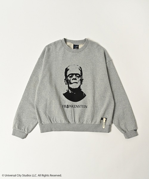 ADAM PATEK(アダムパテック)の「【ADAMPATEK/アダムパテック】Frankenstein portrait crewneck スウェット(スウェット・メンズ・ブラック/グレー・1/2)」の7枚目の写真