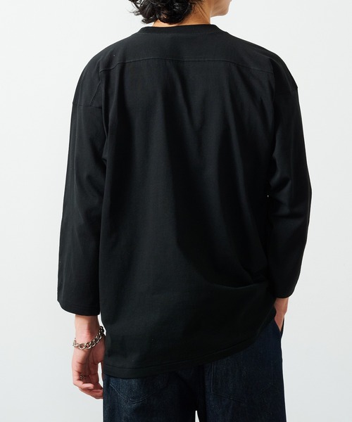 CROSS & STITCH（クロスステッチ）の「【Cross＆Stitch】オープンエンド フットボールTシャツ 七分袖 ロンT OE1240（Tシャツ/カットソー・メンズ・グレー/ホワイト/ブラック/ネイビー・S/M/L/XL）」の15枚目の写真
