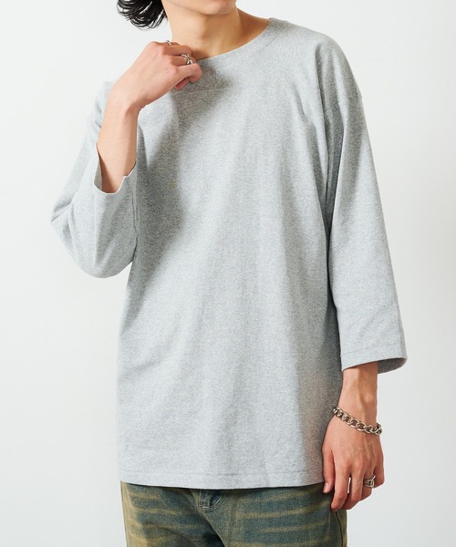CROSS & STITCH（クロスステッチ）の「【Cross＆Stitch】オープンエンド フットボールTシャツ 七分袖 ロンT OE1240（Tシャツ/カットソー・メンズ・グレー/ホワイト/ブラック/ネイビー・S/M/L/XL）」の20枚目の写真