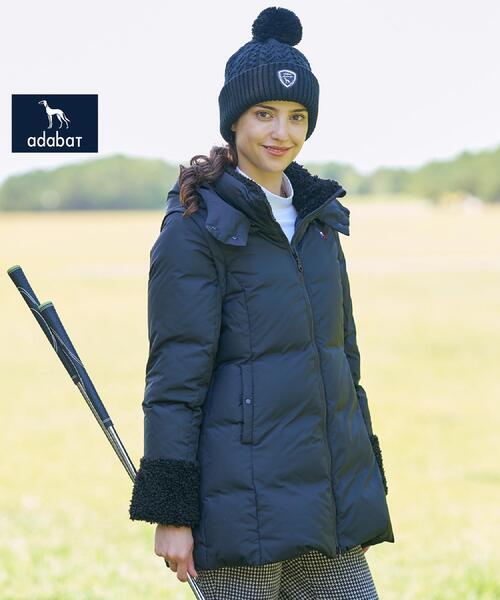 セール】【ADABAT NAVY】袖・フード脱着ロングダウン（ダウン