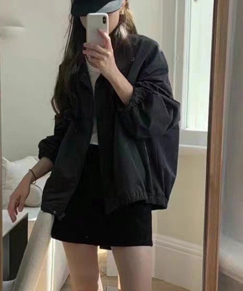 FREE STYLISTS(フリー スタイリスト)の「YUGA_YGMC Drawstring stand-collar mountain parka(マウンテンパーカー・レディース・ブラック/オフホワイト・FREE)」の15枚目の写真
