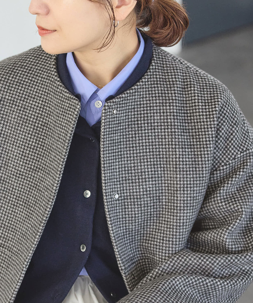 追加2》スーパー140ビーバーノーカラーショートコート（ノーカラー