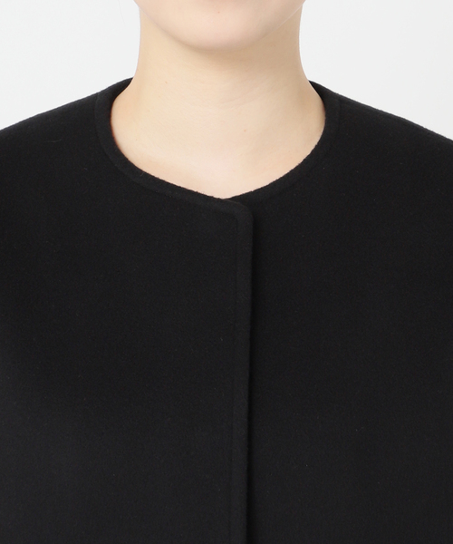 追加2》スーパー140ビーバーノーカラーショートコート（ノーカラー