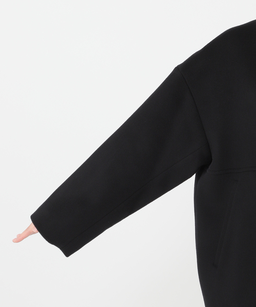 JOURNAL STANDARD（ジャーナルスタンダード）の「《追加2》スーパー140ビーバーノーカラーショートコート（ノーカラーコート・レディース・ブラックミックス/ベージュ系その他/ブラック/グレー・36/38）」の10枚目の写真