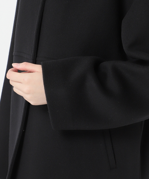 追加2》スーパー140ビーバーノーカラーショートコート（ノーカラー