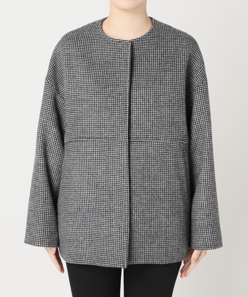 追加2》スーパー140ビーバーノーカラーショートコート（ノーカラー