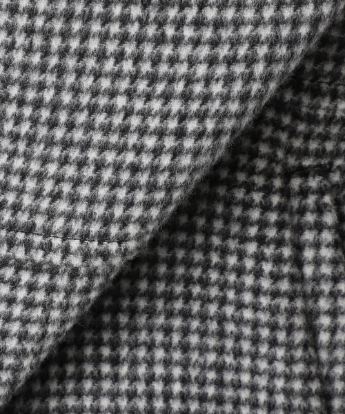 JOURNAL STANDARD（ジャーナルスタンダード）の「《追加2》スーパー140ビーバーノーカラーショートコート（ノーカラーコート・レディース・ブラックミックス/ベージュ系その他/ブラック/グレー・36/38）」の21枚目の写真