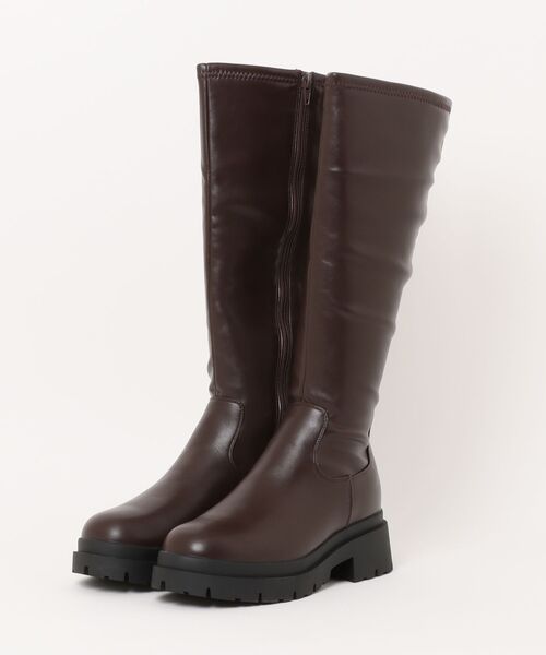 INGNI（イング）の「インヒール厚底ロングブーツ（ブーツ・レディース・ダークブラウン/ブラック・M/L）」の8枚目の写真