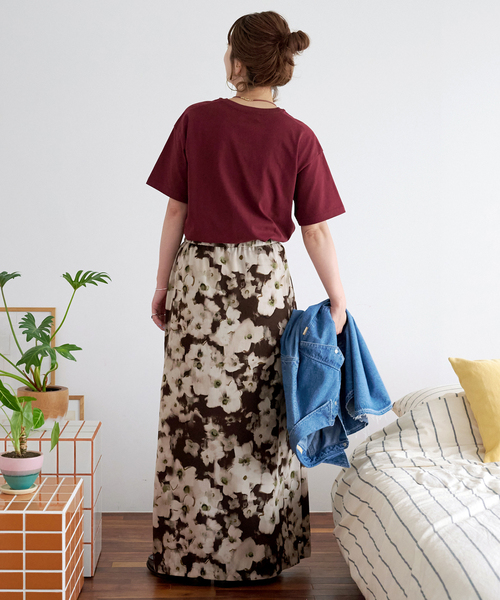 B.C STOCK 【ZOZO限定】ウォッシャブル / フラワープリントスカート ZOZO限定】ウォッシャブル / フラワープリントスカート