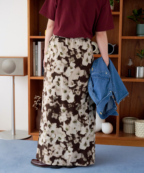 B.C STOCK 【ZOZO限定】ウォッシャブル / フラワープリントスカート ZOZO限定】ウォッシャブル / フラワープリントスカート
