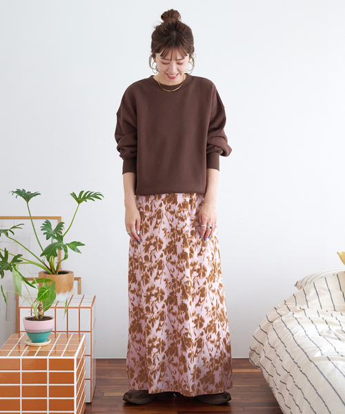 ZOZO限定】ウォッシャブル / フラワープリントスカート