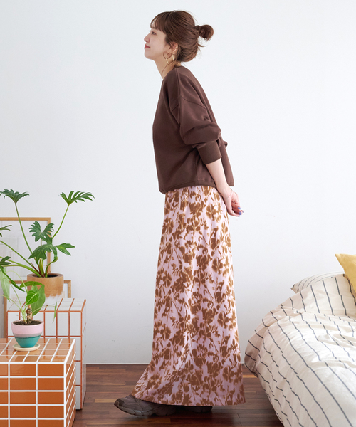 B.C STOCK 【ZOZO限定】ウォッシャブル / フラワープリントスカート ZOZO限定】ウォッシャブル / フラワープリントスカート（スカート