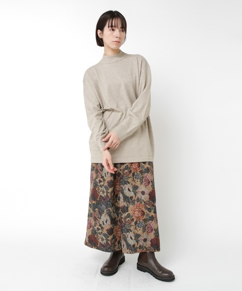 RNA-N(アールエヌエーエヌ)の「G1097 フラワープリントビエラスカート(スカート・レディース・ベージュ/ブラック・FREE)」の11枚目の写真