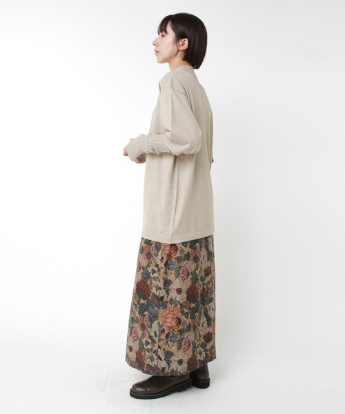 RNA-N(アールエヌエーエヌ)の「G1097 フラワープリントビエラスカート(スカート・レディース・ベージュ/ブラック・FREE)」の12枚目の写真