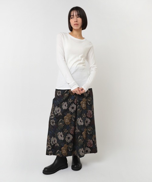 RNA-N(アールエヌエーエヌ)の「G1097 フラワープリントビエラスカート(スカート・レディース・ベージュ/ブラック・FREE)」の19枚目の写真