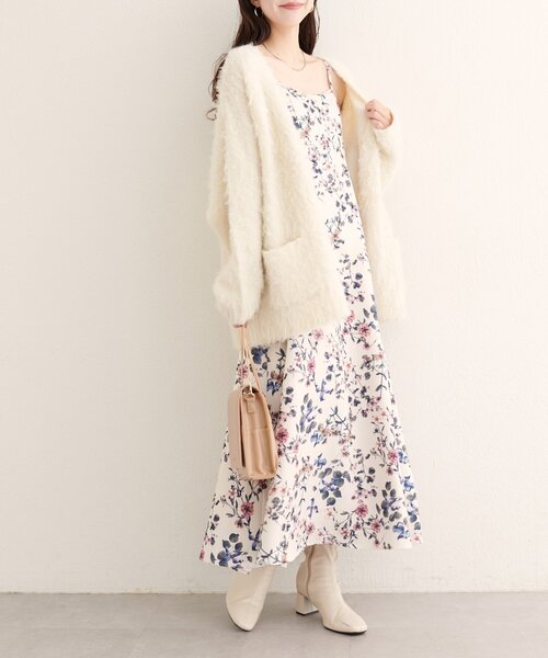 natural couture（ナチュラルクチュール）の「フロリエンタルキャミワンピース（ワンピース・レディース・ブラウン/オフホワイト・FREE）」の19枚目の写真