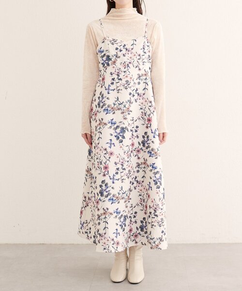 natural couture（ナチュラルクチュール）の「フロリエンタルキャミワンピース（ワンピース・レディース・ブラウン/オフホワイト・FREE）」の22枚目の写真