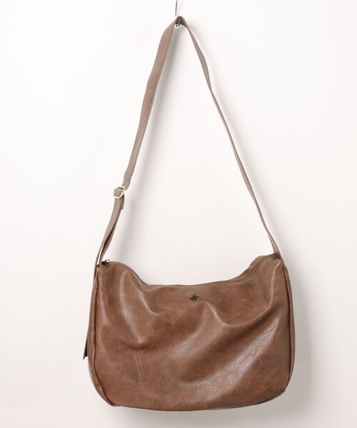 BEVERLY HILLS POLO CLUB（ビバリーヒルズポロクラブ）の「【BEVERLY HILLS POLO CLUB/ビバリーヒルズポロクラブ 】フェイクレザー ビッグショルダーバッグ（ショルダーバッグ・メンズ・ブラウン/ブラック・FREE）」の21枚目の写真