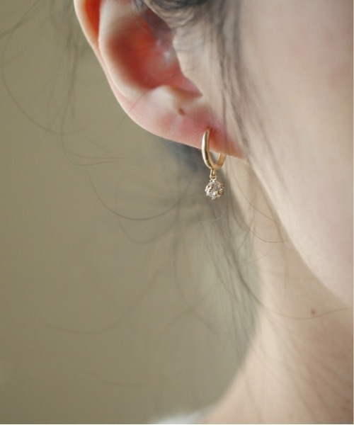 Burner(バーナー)の「【blatto 925silver】シルバー925 キュービックジルコニア フープピアス esm-pierce-3-25【RBTS】(ピアス(両耳用)・レディース・ピンクゴールド/ゴールド/シルバー・FREE)」の4枚目の写真