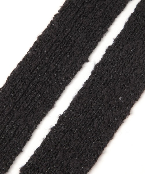 studio CLIP（スタディオクリップ）の「シャイニーニットナロウスカーフ（ストール/ショール・レディース・ブラック/アイボリー・FREE）」の5枚目の写真