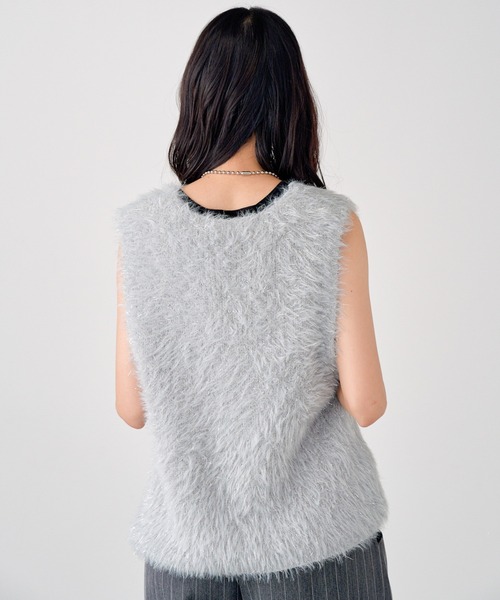 attiree(アティレー)の「パール付きラメシャギーニットベスト(Tシャツ/カットソー・レディース・ピンク/アイボリー/グレー/チャコールグレー/ベージュ・FREE)」の13枚目の写真