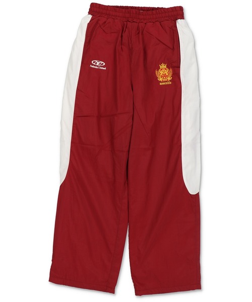 セール】ナイロントラックパンツ/エンブレム刺繍ロゴ/配色切替