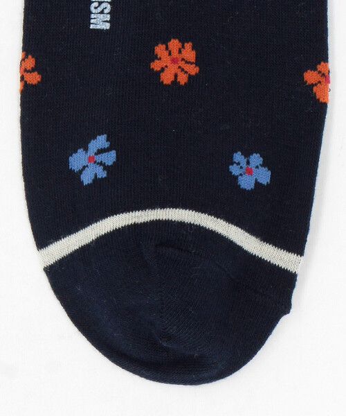 COMME CA ISM(コムサイズム)の「花小紋柄 ソックス(ソックス/靴下・メンズ・ネイビー/ダークブラウン/グレー・27cm)」の7枚目の写真