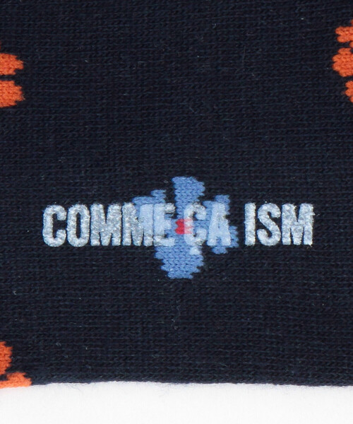 COMME CA ISM(コムサイズム)の「花小紋柄 ソックス(ソックス/靴下・メンズ・ネイビー/ダークブラウン/グレー・27cm)」の6枚目の写真