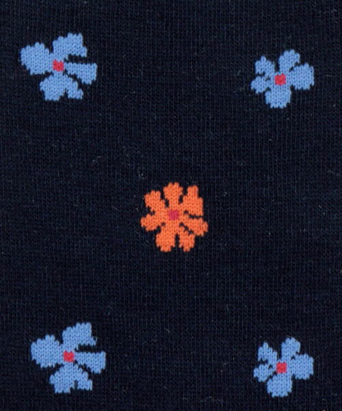 COMME CA ISM(コムサイズム)の「花小紋柄 ソックス(ソックス/靴下・メンズ・ネイビー/ダークブラウン/グレー・27cm)」の9枚目の写真