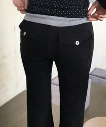 anyonemore(エニワンモア)/バックポケット スリム ブーツカット スウェットパンツ トレーニングパンツ/Living Back Pocket Slim Bootcut Training Pants