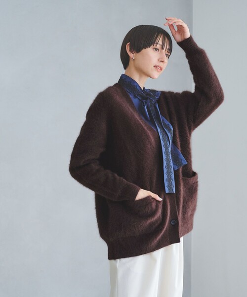 極美品✨人気完売品 ユナイテッドアローズ フォックスカシミアポケットカーディガン フォックスカシミヤ ポケット カーディガン