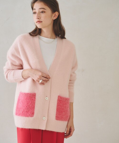 UNITED ARROWS（ユナイテッドアローズ）の「フォックスカシミヤ ミドル カーディガン（カーディガン/ボレロ・レディース・その他3/ネイビー/ダークブラウン・FREE）」の17枚目の写真