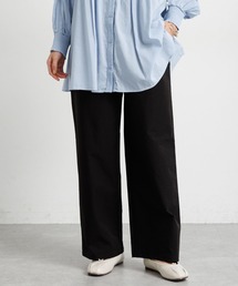 【撥水・UVカット・2WAYストレッチ・イージーケア】タックストレートパンツ